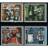 4 عدد تمبر رفاه اجتماعی - معدنچیان - جمهوری فدرال آلمان 1957
