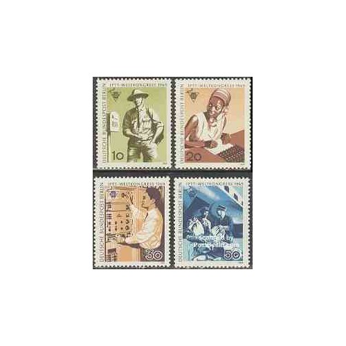 4 عدد تمبر کنگره کارکنان پست - برلین آلمان 1969