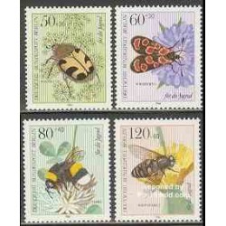 4 عدد تمبر جوانان  - حشرات - برلین آلمان 1984