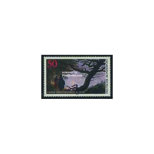 1 عدد تمبر تابلو نقاشی اثر فردریش  - جمهوری فدرال آلمان 1974