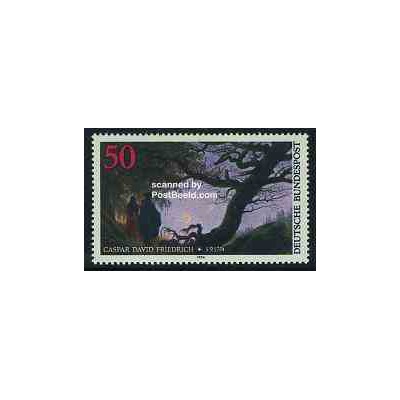 1 عدد تمبر تابلو نقاشی اثر فردریش  - جمهوری فدرال آلمان 1974