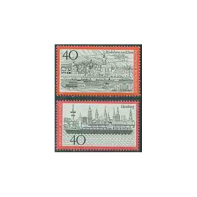 2 عدد تمبر توریسم - جمهوری فدرال آلمان 1973