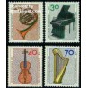 4 عدد تمبر رفاه اجتماعی - ادوات موسیقی - جمهوری فدرال آلمان 1973