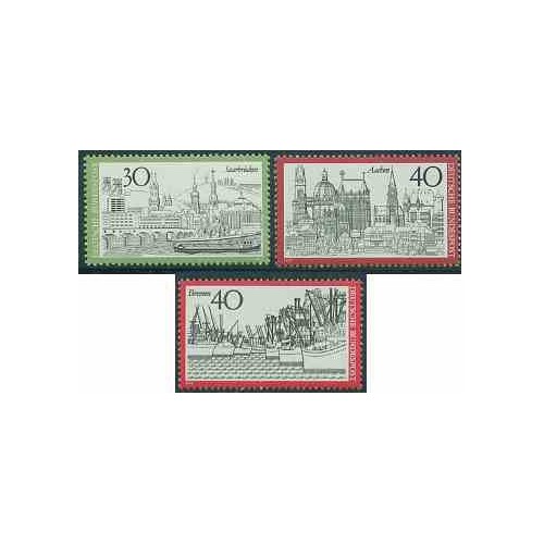3 عدد تمبر توریسم - جمهوری فدرال آلمان 1973
