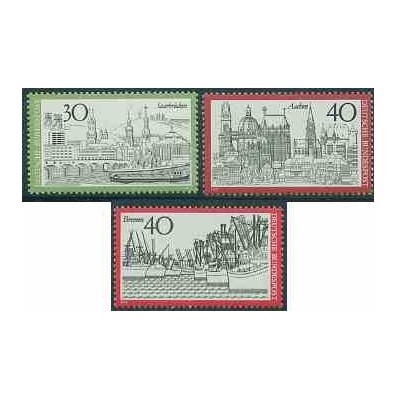 3 عدد تمبر توریسم - جمهوری فدرال آلمان 1973