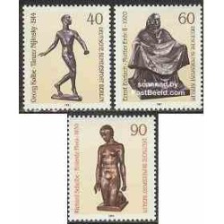 3 عدد تمبر پیکرتراشی - برلین آلمان 1981