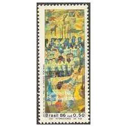 1 عدد تمبر سال بین المللی صلح - برزیل 1986