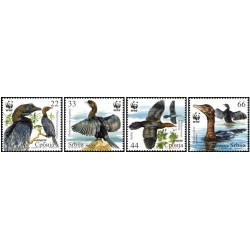4 عدد تمبر صندوق جهانی حیات وحش - پرنده ها - WWF - B- صربستان 2011