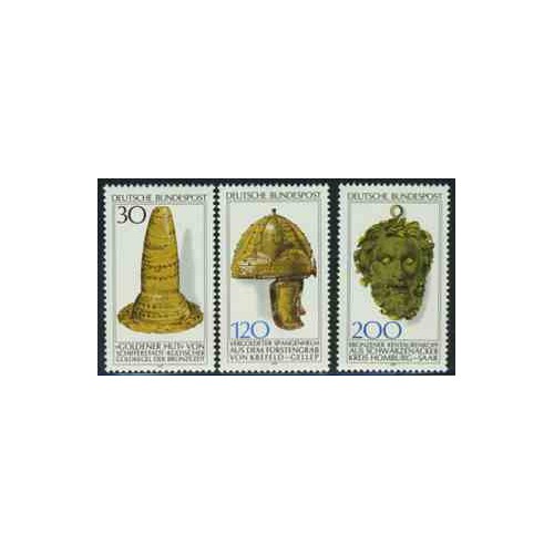 3 عدد تمبر باستان شناسی - جمهوری فدرال آلمان 1977