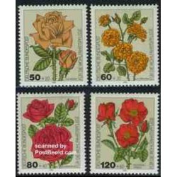 4 عدد تمبر رفاه اجتماعی - رزها - جمهوری فدرال آلمان 1982