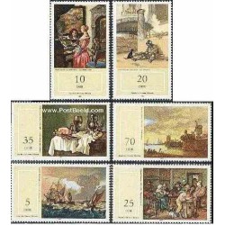 6 عدد تمبر تابلو نقاشی - جمهوری دموکراتیک آلمان 1982