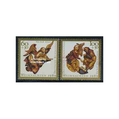 2 عدد تمبر کریستمس - جمهوری فدرال آلمان 1989