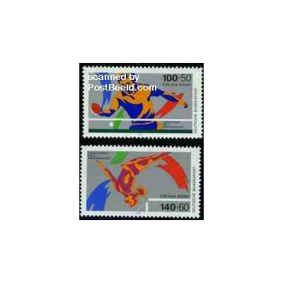 2 عدد تمبر ورزشی - جمهوری فدرال آلمان 1989