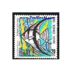 1 عدد تمبر ماهی - برزیل 1969