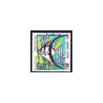 1 عدد تمبر ماهی - برزیل 1969