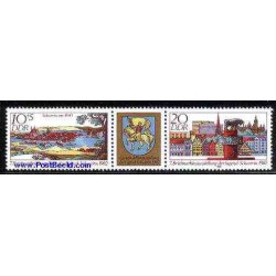 2 عدد تمبر نمایشگاه تمبر جوانان با تب - جمهوری دموکراتیک آلمان 1982