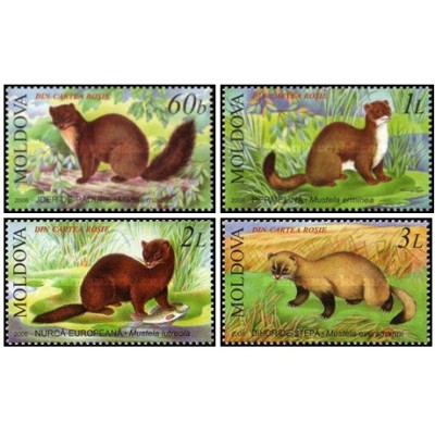 4 عدد تمبر حیوانات مولداوی- مولداوی 2006