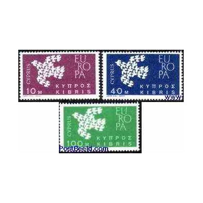 3 عدد تمبر مشترک اروپا - Europa Cept - قبرس 1962