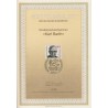 برگه اولین روز انتشار تمبر صدمین سالگرد درگذشت کارل بارت، متکلم - جمهوری فدرال آلمان 1986