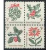 4 عدد تمبر کریستمس - گل و گیاه - آمریکا 1964