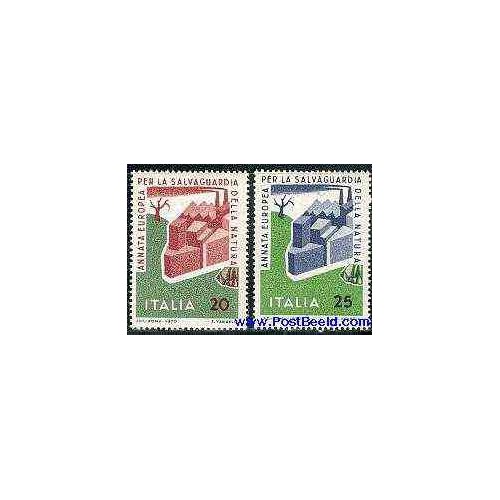 2 عدد تمبر حفاظت از طبیعت اروپائی - Europa Cept - ایتالیا 1970