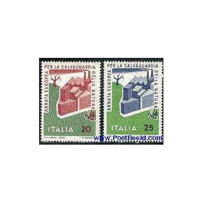 2 عدد تمبر حفاظت از طبیعت اروپائی - Europa Cept - ایتالیا 1970