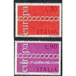 2 عدد تمبر مشترک اروپا - Europa Cept - ایتالیا 1971
