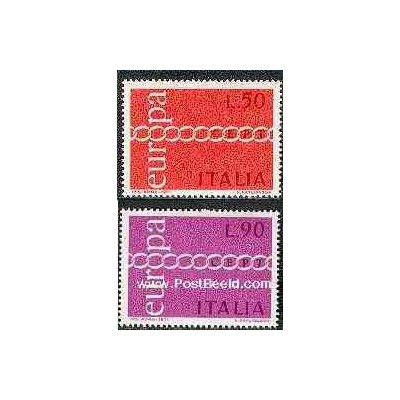 2 عدد تمبر مشترک اروپا - Europa Cept - ایتالیا 1971