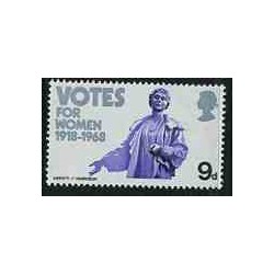 1 عدد تمبر حق رای برای زنها - انگلیس 1968