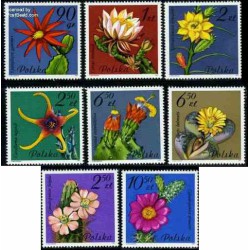 8 عدد تمبر گلهای کاکتوس - لهستان 1981