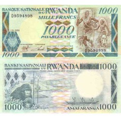 اسکناس 1000 فرانک - رواندا 1988 
