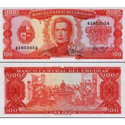 اسکناس 100 پزو - ارگوئه 1967