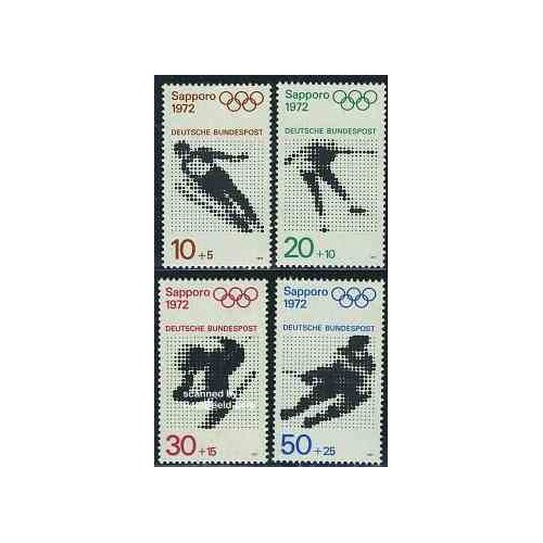 4 عدد تمبر المپیک زمستانی - جمهوری فدرال آلمان 1971