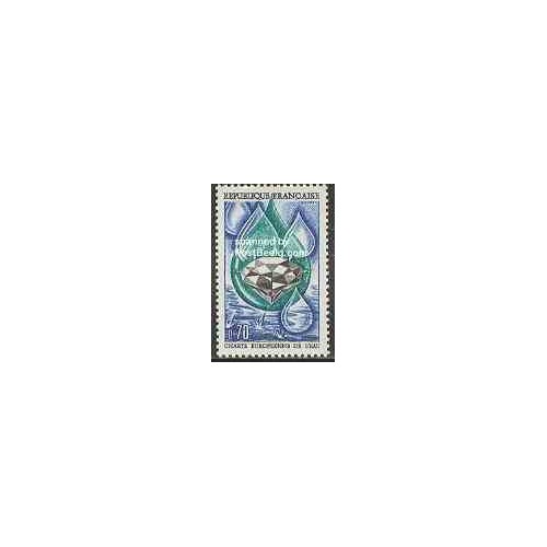 تمبر خارجی - 1 عدد تمبر مشترک با آندورا - حفاظت از آب اروپا - فرانسه 1969