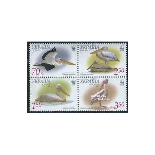 تمبر خارجی - 4 عدد تمبر پلیکانها - WWF - اکراین 2007 تمبر خارجی - 4 عدد تمبر پلیکانها - WWF - اکراین 2007