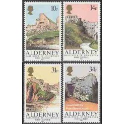 تمبر خارجی - 4 عدد تمبر قلعه ها و استحکامات - آلدرنی 1986