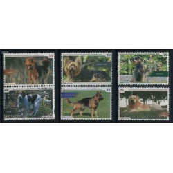 تمبر خارجی - 6 عدد تمبر سگها - نمایشگاه تمبر کره - کوبا 2014