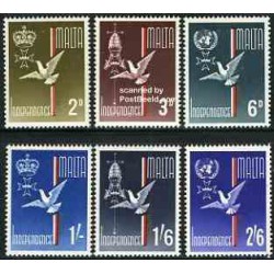 تمبر خارجی - 6 عدد تمبر استقلال - مالت 1964