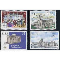 تمبر خارجی - 4 عدد تمبر دوبلین پایتخت فرهنگی اروپا - ایرلند 1991