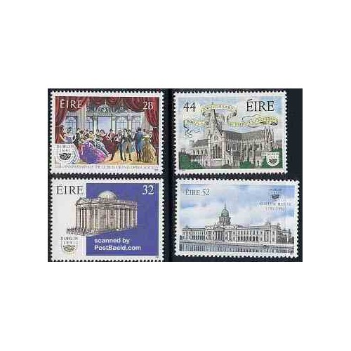 تمبر خارجی - 4 عدد تمبر دوبلین پایتخت فرهنگی اروپا - ایرلند 1991