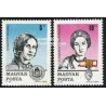 تمبر خارجی - 2 عدد تمبر روز تمبر - فلورانس نایتینگل ، کسوس سوسا - مجارستان 1989