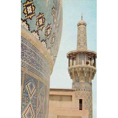 کارت پستال دهه 50 - مشهد - گنبد و مناره مسجد گوهرشاد