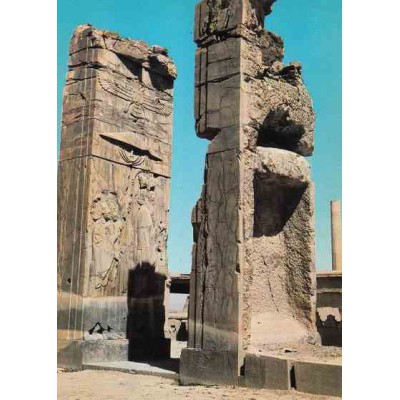 کارت پستال دهه 50 - شیراز - پرسپولیس (تخت جمشید)