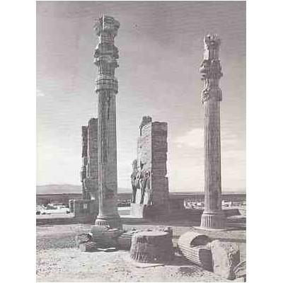 کارت پستال دهه 40 -  دروازه ورودی تخت جمشید