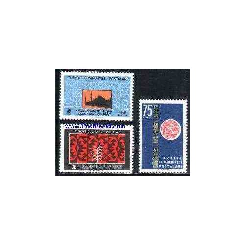 تمبر خارجی - 3 عدد تمبر کنگره هنر ترکی - ترکیه 1959