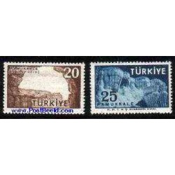 تمبر خارجی - 2 عدد تمبر پاموکوا - شهری در استان دنیز - ترکیه 1958