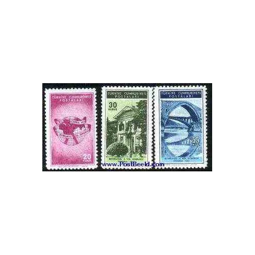 تمبر خارجی - 3 عدد تمبر کنگره راه سازی - ترکیه 1955