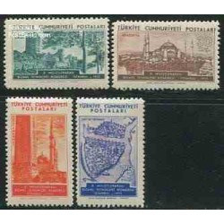 تمبر خارجی - 4 عدد تمبر کنگره بیزانس - ترکیه 1955
