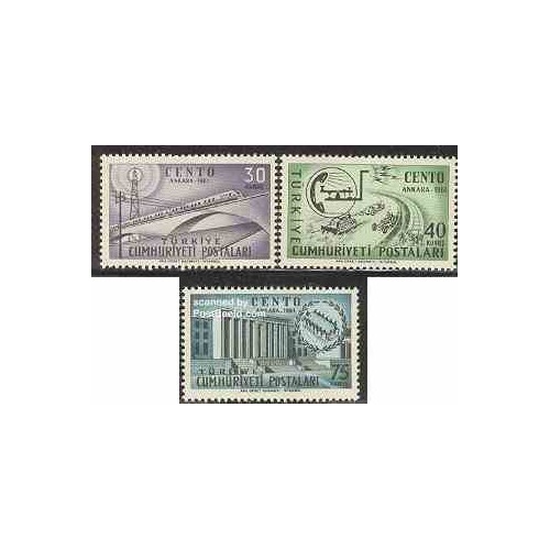 تمبر خارجی - 3 عدد تمبر شورای سنتو - ترکیه 1961