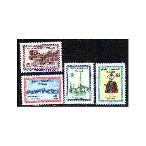 تمبر خارجی - 4 عدد تمبر ادرنه - ترکیه 1963